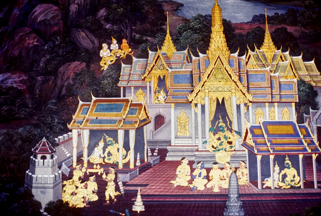 mural from Ramakien, Wat Phra Kaew