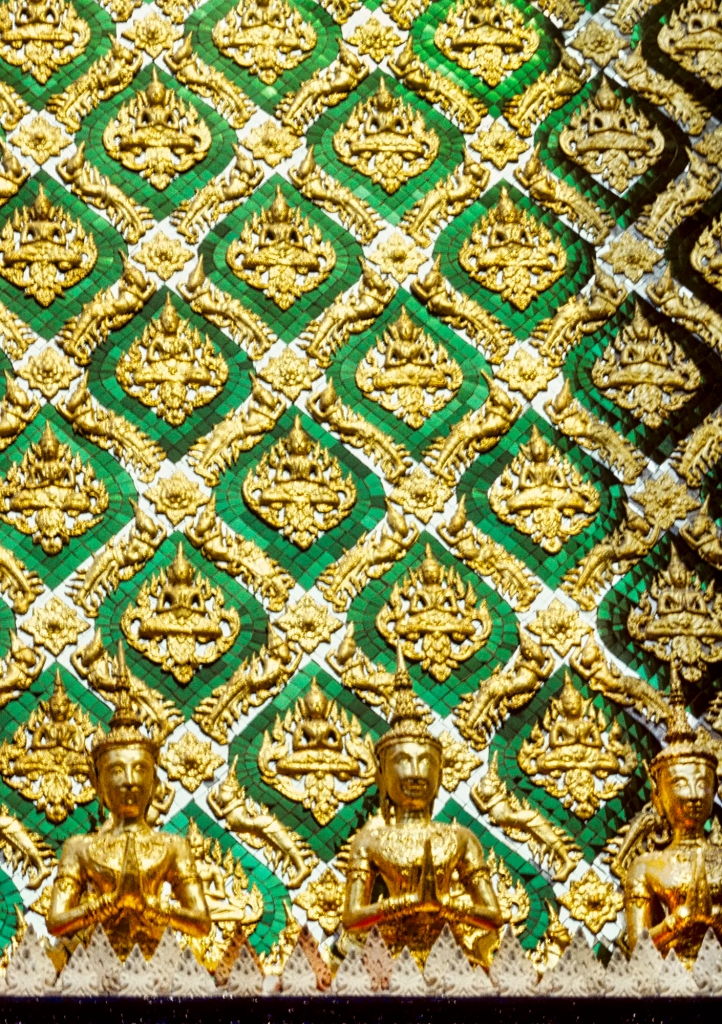 Green & Gold Mosaics, Phra Mondop, Wat Phra Kaew