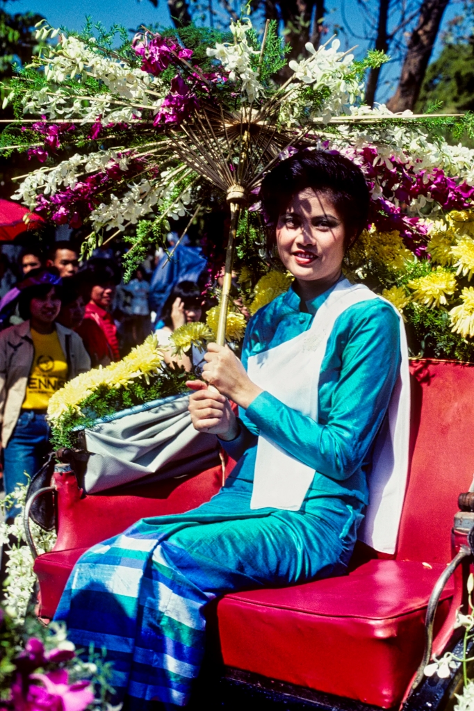 Contestant with Parasol, Chiang Mai Flower Festival