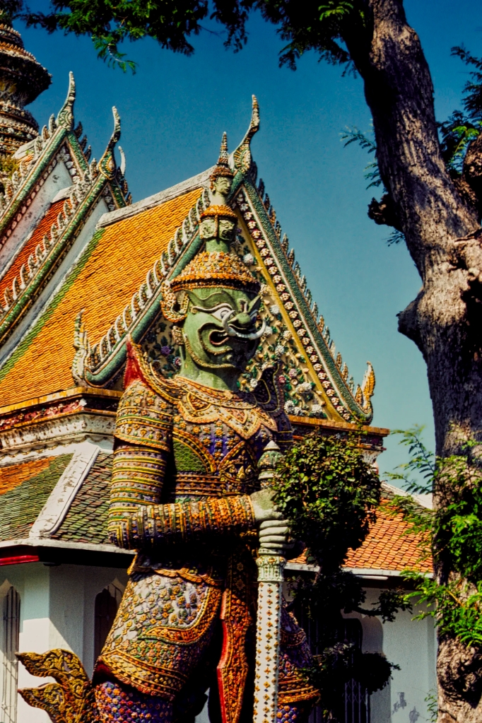 Thotsakan, Demon King, Guarding East Gate, Wat Arun, Bangkok