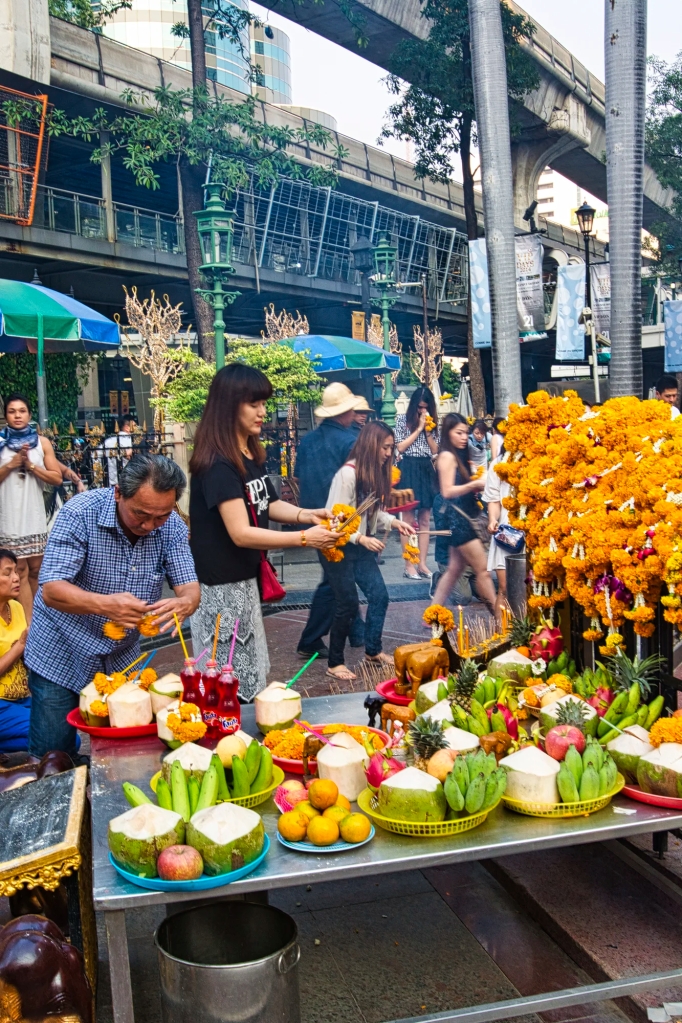 Fruits and Flowers, Erawan Shrine, Bangkok, TH