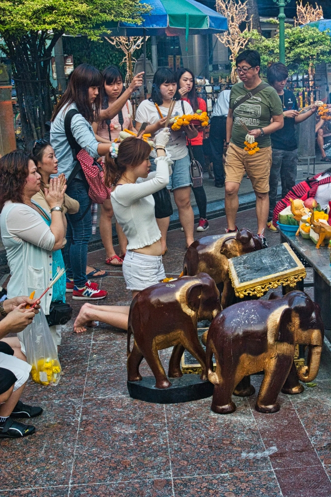 Prayers and Elephants, Erawan Shrine, Bangkok, TH