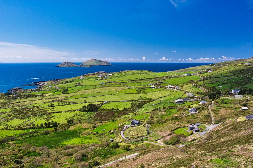Scarriff Island Wide Angle View, Ring of Kerry, Ireland