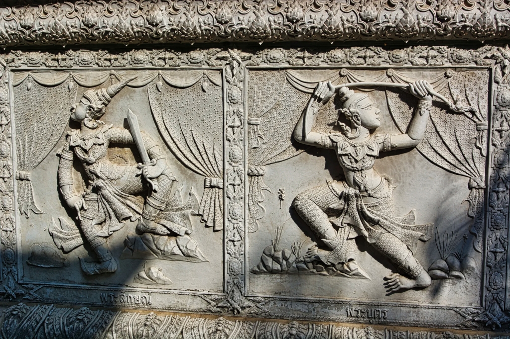 Ramayana Frieze, Wat Na Phra Meru Rachikaram, Ayutthaya, Thailand